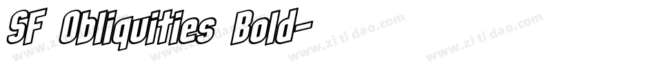 SF Obliquities Bold字体转换
